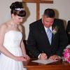 sign the Oregon Marriage Certificate on the antique pulpit.