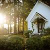 Sunshine through the trees New Years Day wedding photographed by Lindsey Rose Photography